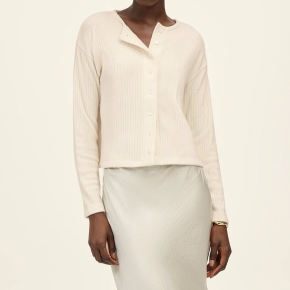 Madewell Cream Button-Up Cardigan - Picture 2 of 12